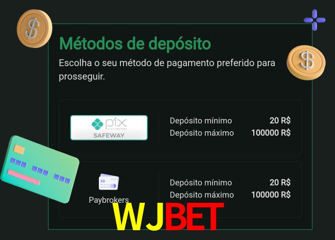 O cassino WJBET oferece uma grande variedade de métodos de pagamento